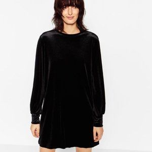 Zara Straight Velvet Dress